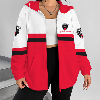 [GOAL DEAL] NEW CUSTOMIZED MLS06 DCU D.C. UNITED ZIP HOODIE