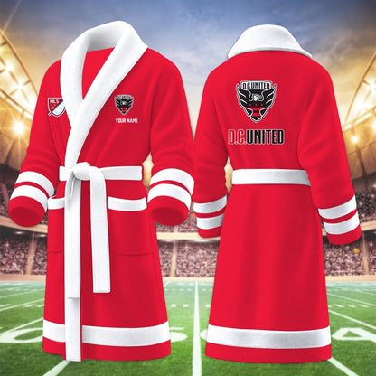 [GOAL DEAL] NEW CUSTOMIZED MLS06 DCU D.C. UNITED FLEECE BATHROBE