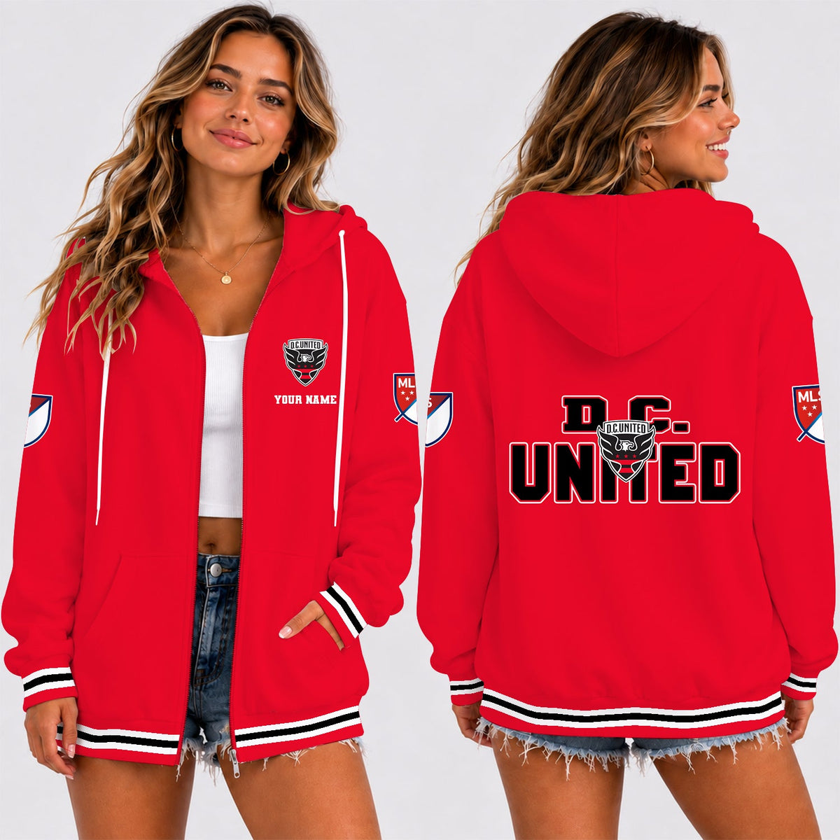 [GOAL DEAL] NEW CUSTOMIZED MLS06 DCU D.C. UNITED T-SHIRT, HOODIE, ZIP HOODIE