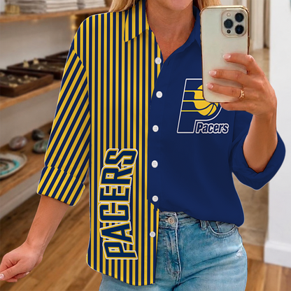 [HOT DEAL] NEW CUSTOMIZED NBA06 IPA INDIANA PACERS WOMEN CASUAL SHIRT FOR FAN
