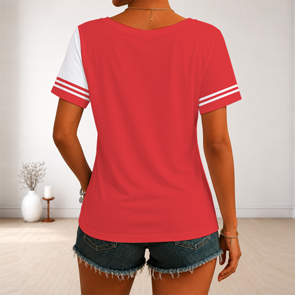 [FAN FAVORITE] NEW CUSTOMIZED WNBA06 IDF INDIANA FEVER V-NECK FEMALE SHIRT