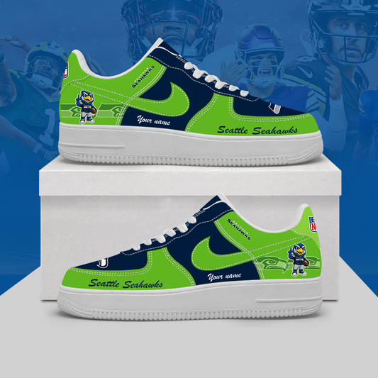 [TOUCHDOWN DEAL] NEW CUSTOMIZED NFL06 SSH SEATTLE SEAHAWKS AF1 SHOES