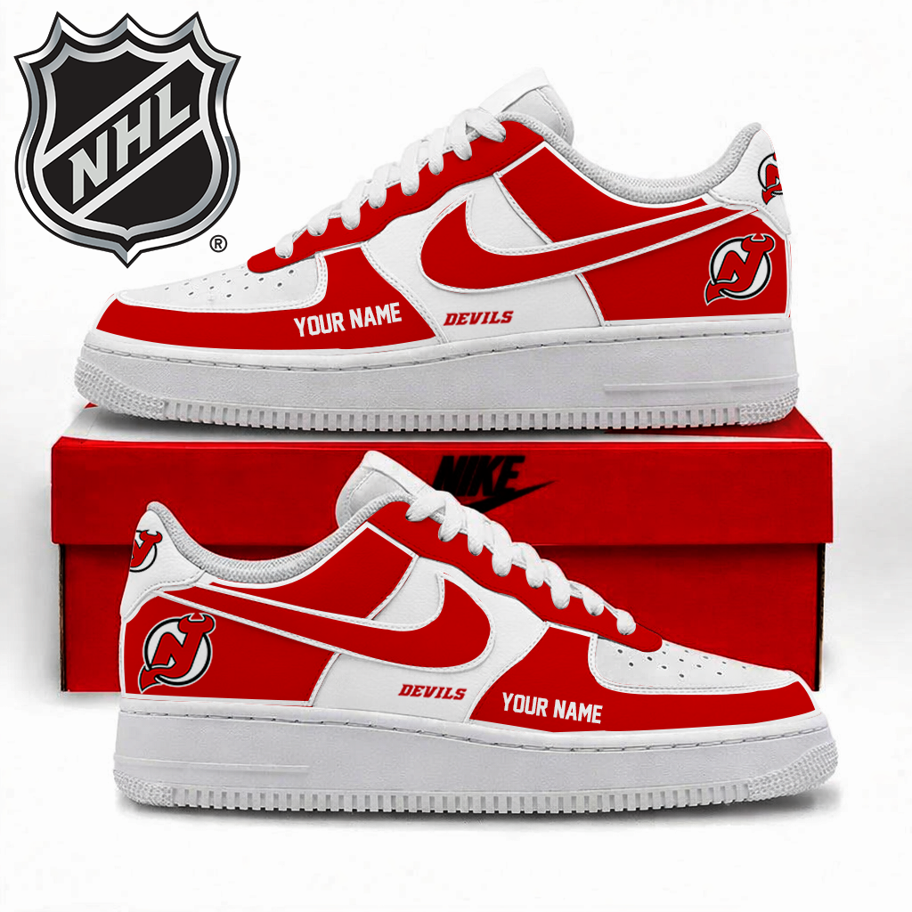 [PUCK DROP DEAL]NEW CUSTOMIZED NHL06 NJD NEW JERSEY DEVILS AF1 SHOES