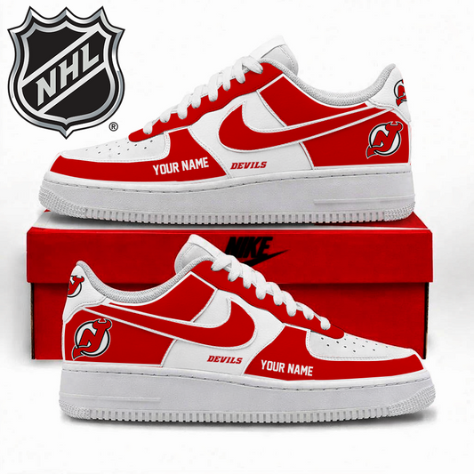 [PUCK DROP DEAL]NEW CUSTOMIZED NHL06 NJD NEW JERSEY DEVILS AF1 SHOES