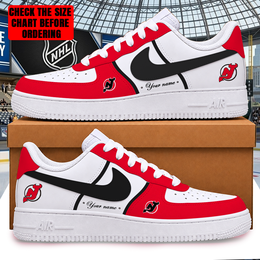 [PUCK DROP DEAL] NEW CUSTOMIZED NHL06 NJD NEW JERSEY DEVILS AF1 SHOES