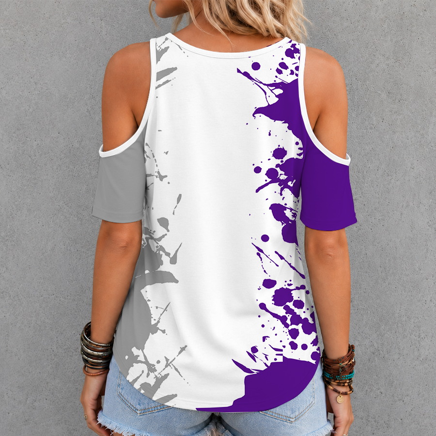 [HOOPS SPECIAL] NEW CUSTOMIZED NCAA CFH06 NOW NORTHWESTERN WILDCATS CRISS CROSS V-NECK TOP