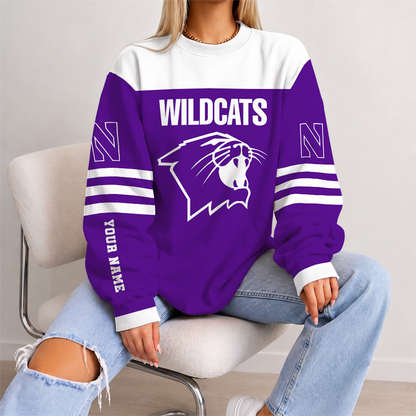[HOOPS SPECIAL] NEW CUSTOMIZED NCAA CFH06 NOW NORTHWESTERN WILDCATS UNISEX SWEATSHIRT