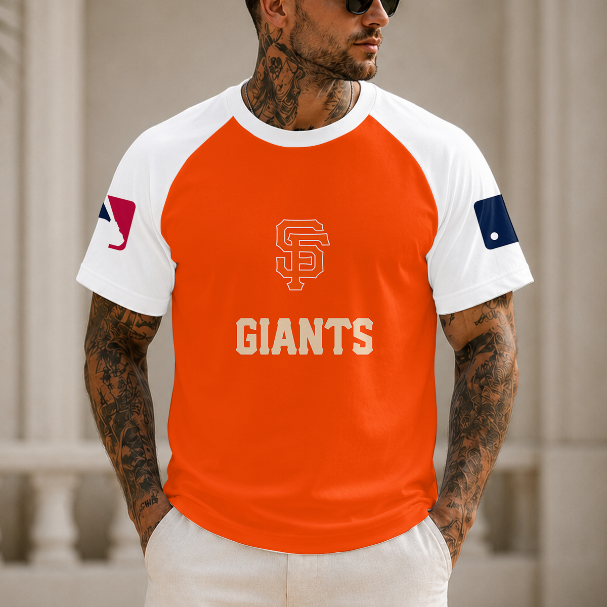 [HOMERUN DEAL] NEW MLB06 SFG SAN FRANCISCO GIANTS CUSTOMIZED RAGLAN TEE