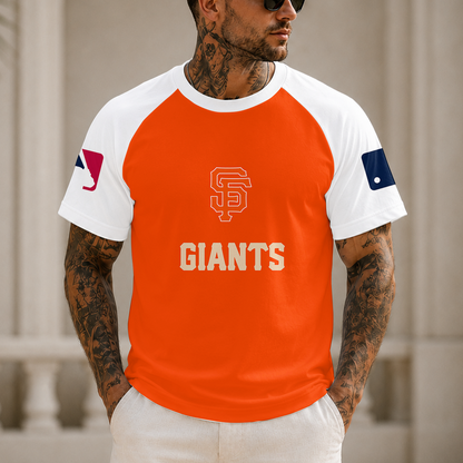 [HOMERUN DEAL] NEW MLB06 SFG SAN FRANCISCO GIANTS CUSTOMIZED RAGLAN TEE