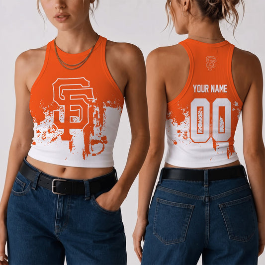 [HOMERUN DEAL] NEW CUSTOMIZED MLB06 SFG THE GIANTS WOMEN'S CROP TOP