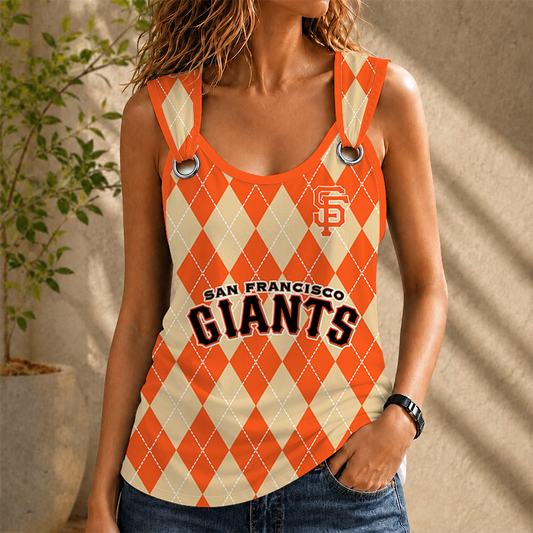 [HOMERUN DEAL] NEW CUSTOMIZED MLB06 SFG SAN FRANCISCO GIANTS O-RING SHOULDER TANK TOP