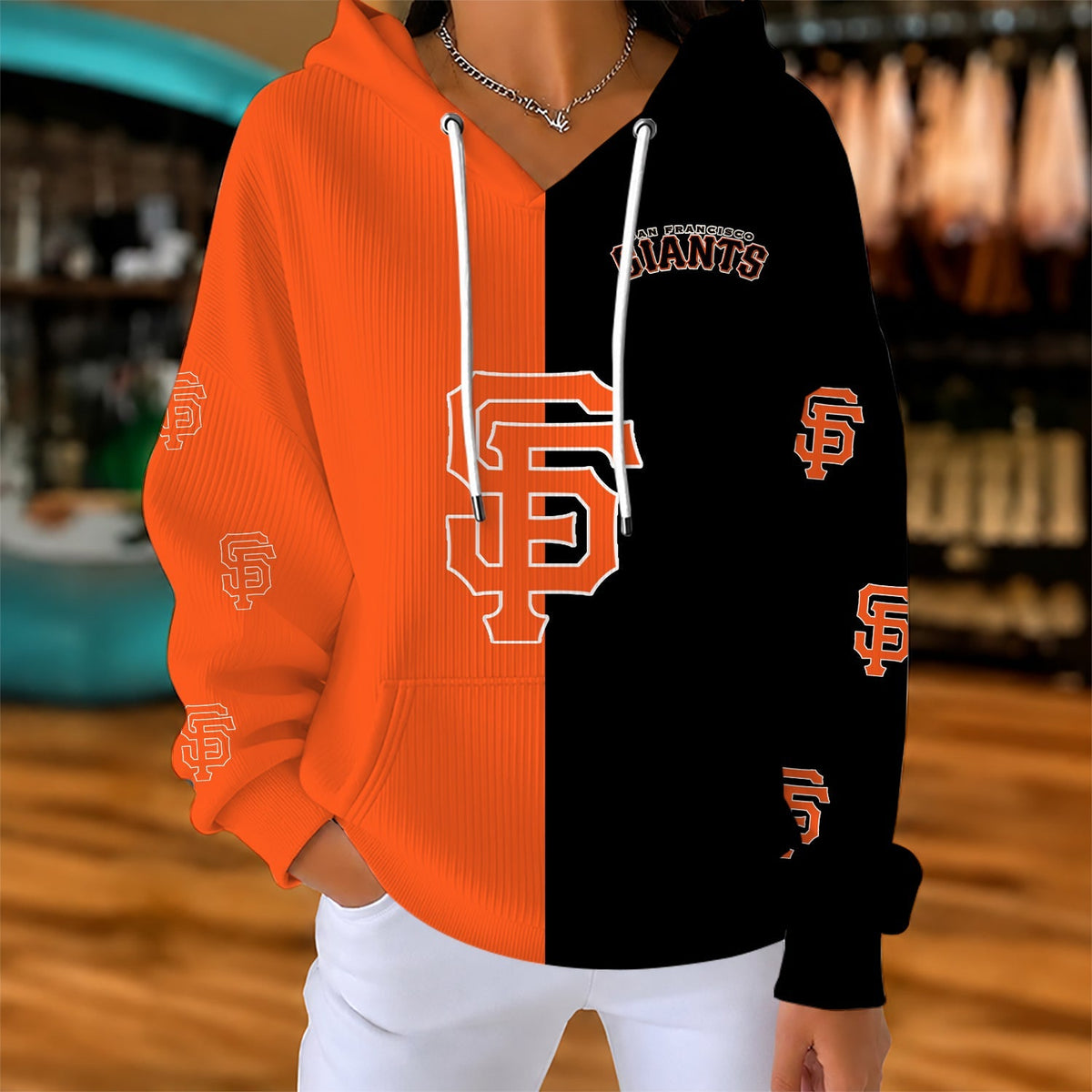 [HOMERUN DEAL] NEW CUSTOMIZED MLB06 SFG SAN FRANCISCO GIANTS RIBBED HOODIE & SWEATSHIRT