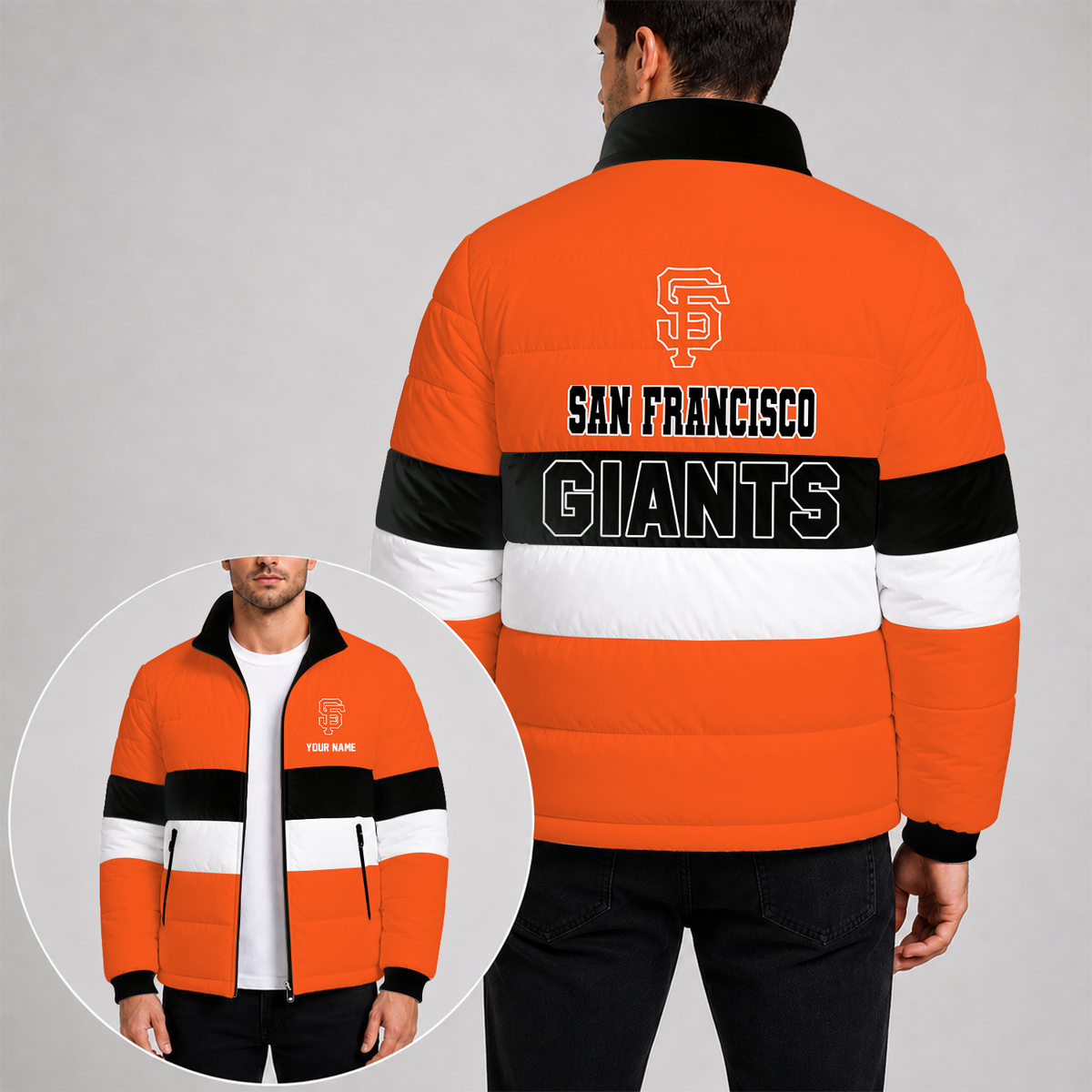 [HOMERUN DEAL] NEW CUSTOMIZED MLB 06 THE GIANTS PUFFER JACKET