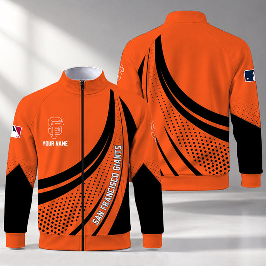 [HOMERUN DEAL] NEW CUSTOMIZED MLB06 SFG SAN FRANCISCO GIANTS STAND COLLAR JACKET