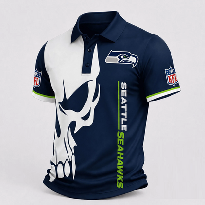 [TOUCHDOWN DEAL] NEW CUSTOMIZED NFL06 SSH SEATTLE SEAHAWKS POLO SHIRT
