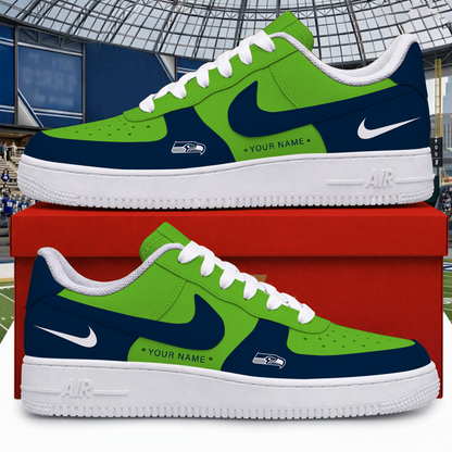 [TOUCHDOWN DEAL] NEW CUSTOMIZED NFL06 SSH SEATTLE SEAHAWKS AF1 SHOES