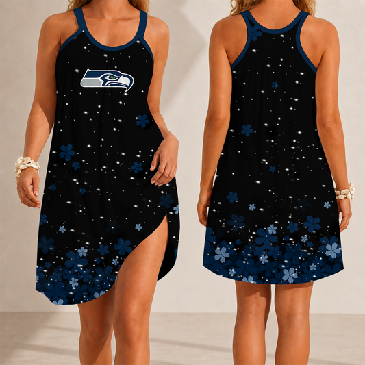 [TOUCHDOWN DEAL] NEW CUSTOMIZED NFL06 SSH SEATTLE SEAHAWKS CAMISOLE DRESS