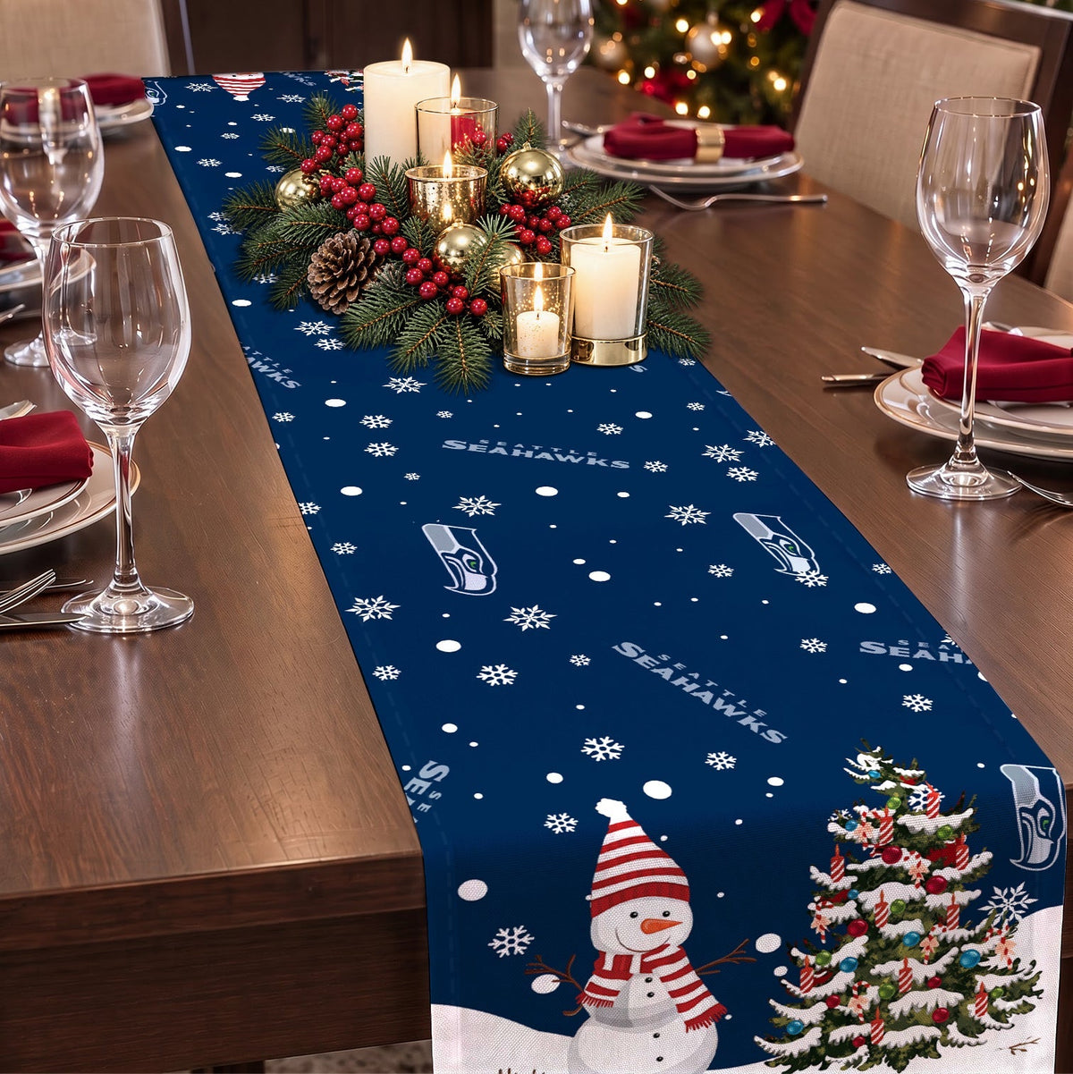 [TOUCHDOWN DEAL] NEW CUSTOMIZED NFL06 SSH SEATTLE SEAHAWKS TABLE RUNNER