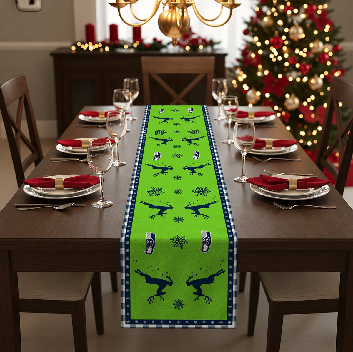 [TOUCHDOWN DEAL] NEW CUSTOMIZED NFL06 SSH SEATTLE SEAHAWKS TABLE RUNNER