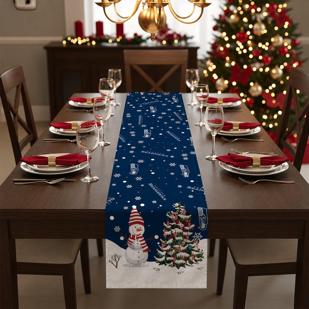 [TOUCHDOWN DEAL] NEW CUSTOMIZED NFL06 SSH SEATTLE SEAHAWKS TABLE RUNNER