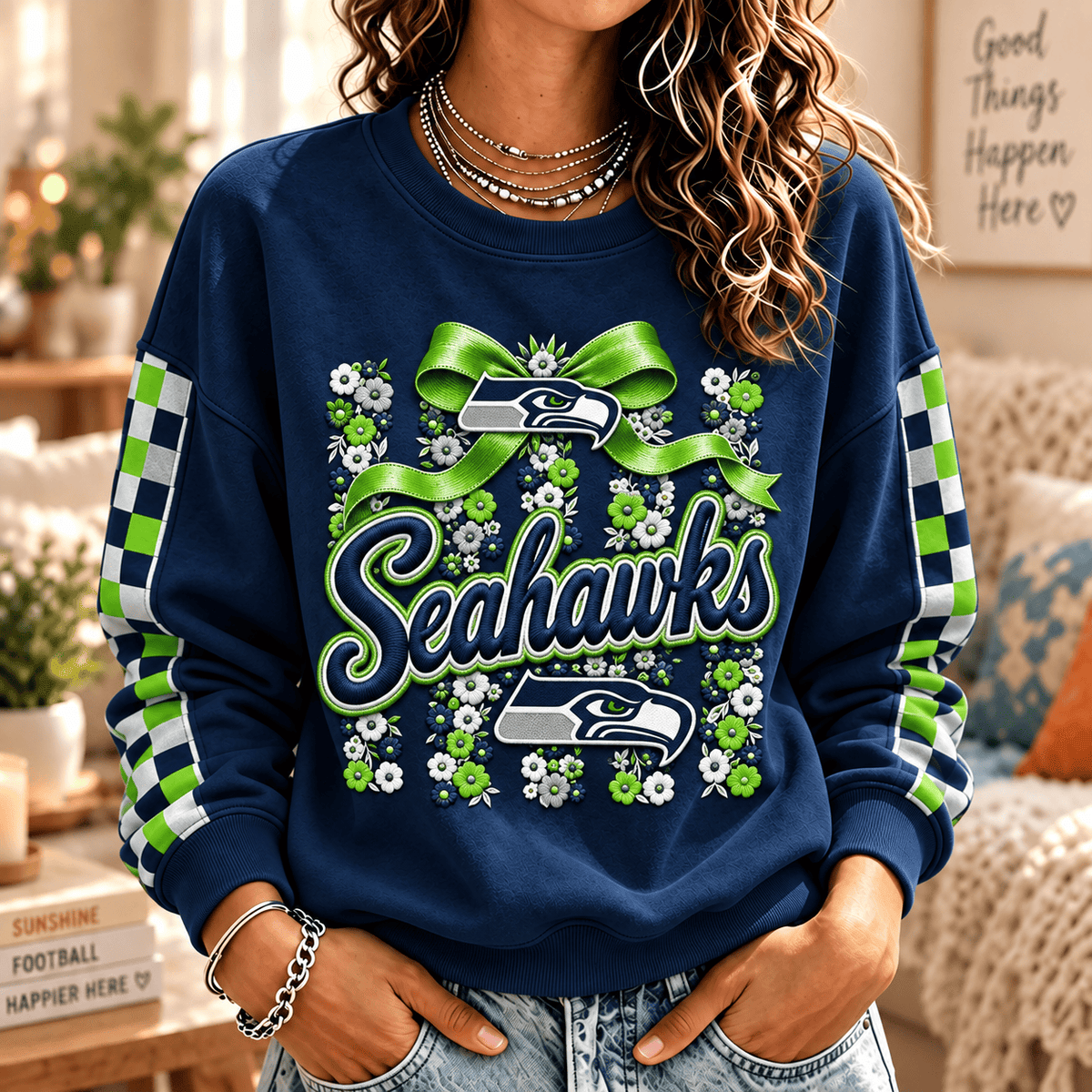 [TOUCHDOWN DEAL] NEW CUSTOMIZED NFL06 SSH SEATTLE SEAHAWKS  UNISEX SWEATSHIRT