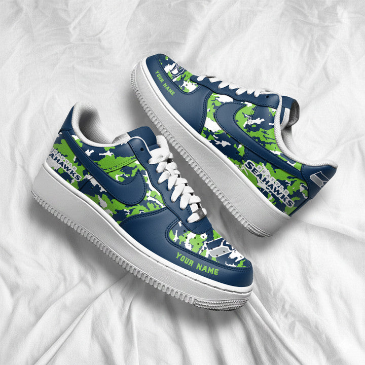 [TOUCHDOWN DEAL] NEW CUSTOMIZED NFL06 SSH SEATTLE SEAHAWKS AF1 SNEAKERS