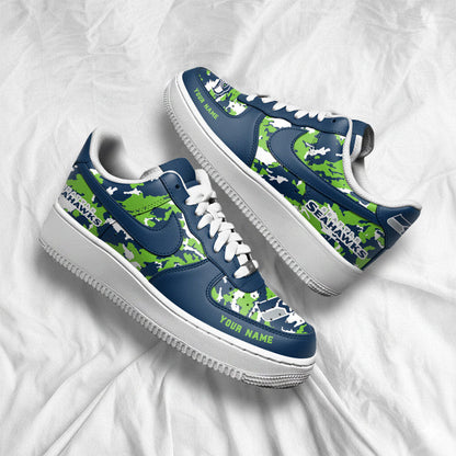 [TOUCHDOWN DEAL] NEW CUSTOMIZED NFL06 SSH SEATTLE SEAHAWKS AF1 SNEAKERS