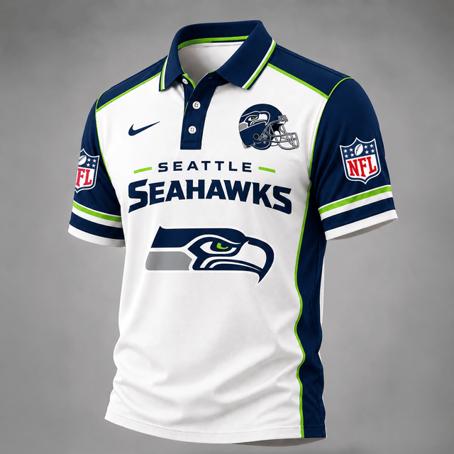 [TOUCHDOWN DEAL] NEW CUSTOMIZED NFL06 SSH THE SEAHAWKS POLO SHIRT