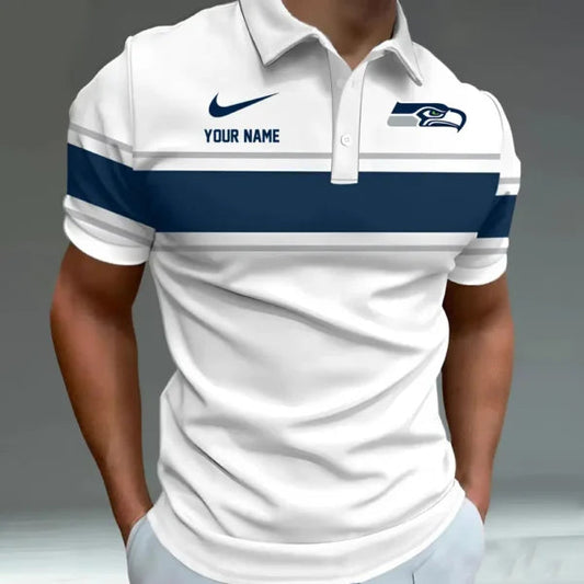 [TOUCHDOWN DEAL] NEW CUSTOMIZED NFL06 SSH SEATTLE SEAHAWKS POLO SHIRT
