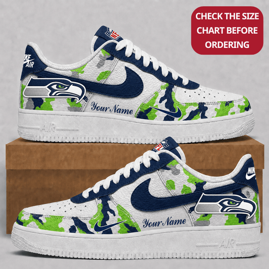 [TOUCHDOWN DEAL] NEW CUSTOMIZED NFL06 SSH SEATTLE SEAHAWKS AF1 SHOES