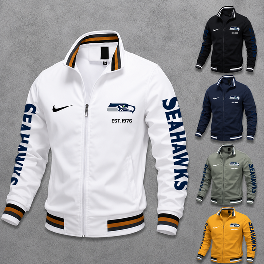 [TOUCHDOWN DEAL] NEW CUSTOMIZED NFL06 SSH SEATTLE SEAHAWKS MEN'S CASUAL JACKET