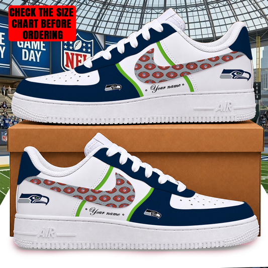 [TOUCHDOWN DEAL] NEW CUSTOMIZED NFL06 SSH SEATTLE SEAHAWKS AF1 SHOES