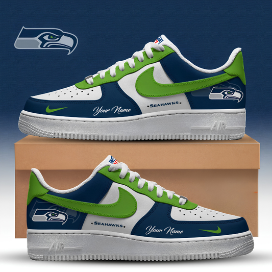 [TOUCHDOWN DEAL] NEW CUSTOMIZED NFL06 SSH SEATTLE SEAHAWKS AF1 SNEAKERS
