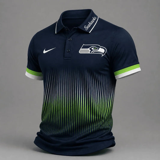[TOUCHDOWN DEAL] NEW CUSTOMIZED NFL06 SSH SEATTLE SEAHAWKS POLO SHIRT