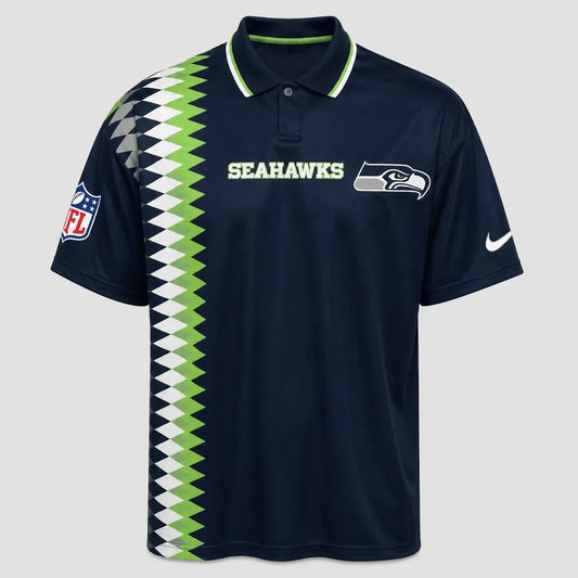 [TOUCHDOWN DEAL] NEW CUSTOMIZED NFL06 SSH SEATTLE SEAHAWKS POLO SHIRT