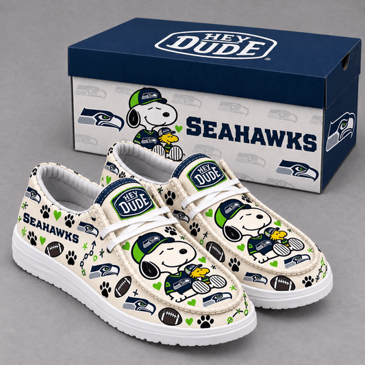 [TOUCHDOWN DEAL] NEW CUSTOMIZED NFL06 SSH SEATTLE SEAHAWKS LOAFER SHOES