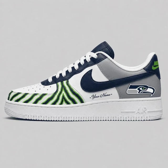 [TOUCHDOWN DEAL] NEW CUSTOMIZED NFL06 SSH SEATTLE SEAHAWKS AF1 SHOES