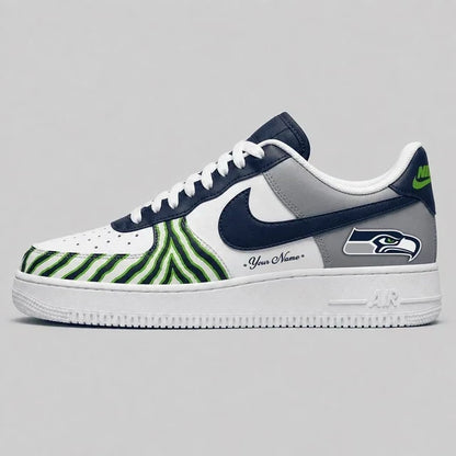 [TOUCHDOWN DEAL] NEW CUSTOMIZED NFL06 SSH SEATTLE SEAHAWKS AF1 SHOES