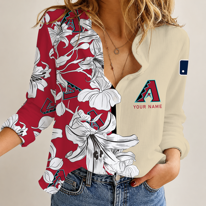[HOMERUN DEAL] NEW CUSTOMIZED MLB07 ADS ARIZONA DIAMONDBACKS WOMEN CASUAL SHIRT