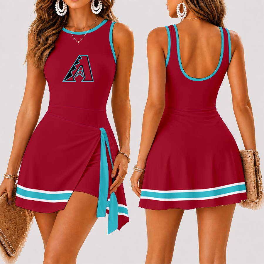 [HOMERUN DEAL] NEW CUSTOMIZED MLB07 ADS ARIZONA DIAMONDBACKS WOMEN'S SUMMER SKORT DRESS