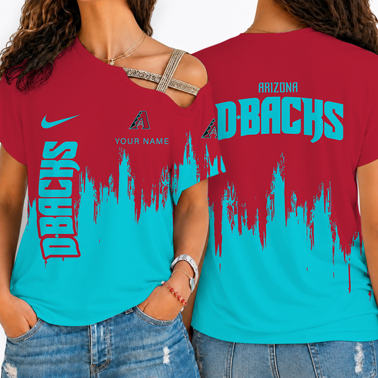 [HOMERUN DEAL] NEW CUSTOMIZED MLB07 ADS ARIZONA DIAMONDBACKS SHOULDER SHIRT