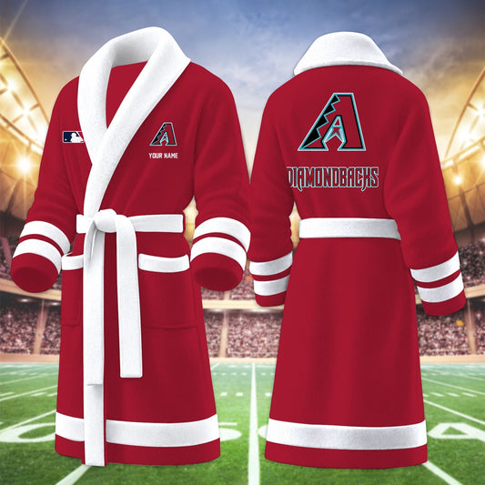 [HOMERUN DEAL] NEW CUSTOMIZED MLB07 ADS ARIZONA DIAMONDBACKS MULTICOLOR FLEECE BATHROBE