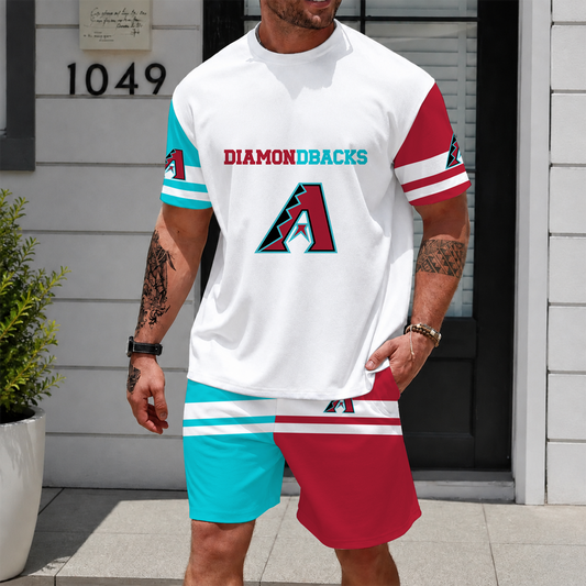 [HOMERUN DEAL] NEW CUSTOMIZED MLB07 ADS ARIZONA DIAMONDBACKS UNISEX T-SHIRT & SHORTS SET