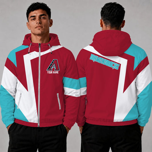 [HOMERUN DEAL] NEW CUSTOMIZED MLB07 ADS ARIZONA DIAMONDBACKS WINDBREAKER JACKET