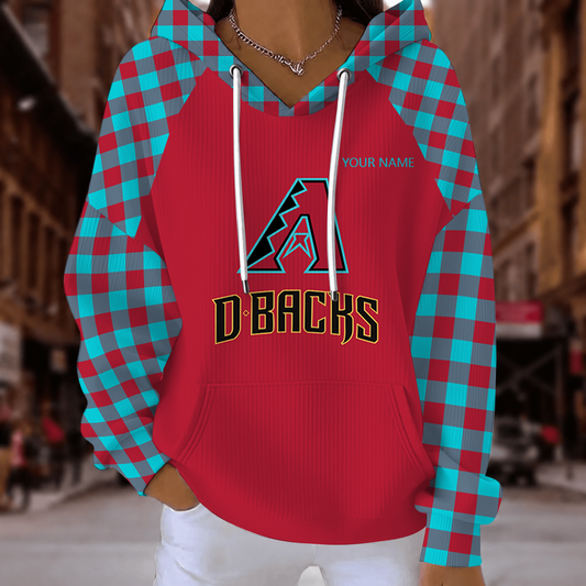 [HOMERUN DEAL] NEW CUSTOMIZED MLB07 ADS ARIZONA DIAMONDBACKS RIBBED HOODIE & SWEATSHIRT