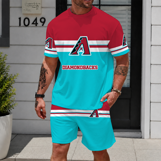 [HOMERUN DEAL] NEW CUSTOMIZED MLB07 ADS ARIZONA DIAMONDBACKS UNISEX T-SHIRT & SHORTS SET