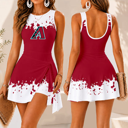 [HOMERUN DEAL] NEW CUSTOMIZED MLB07 ADS ARIZONA DIAMONDBACKS WOMEN'S SUMMER SKORT DRESS
