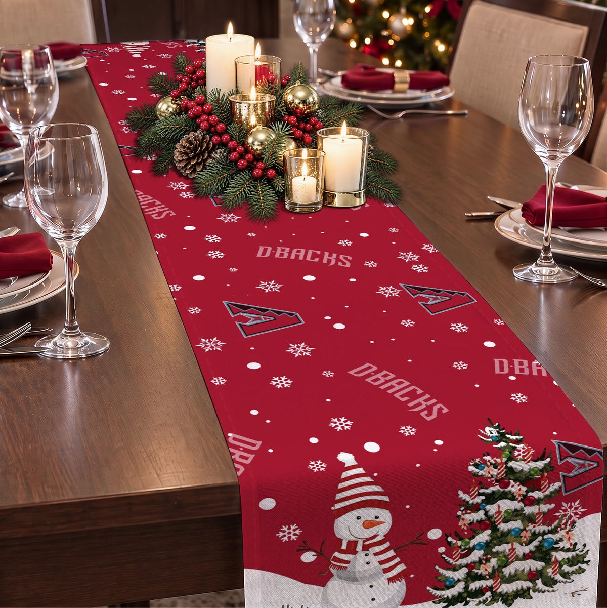 [HOMERUN DEAL] NEW CUSTOMIZED MLB07 ADS ARIZONA DIAMONDBACKS TABLE RUNNER
