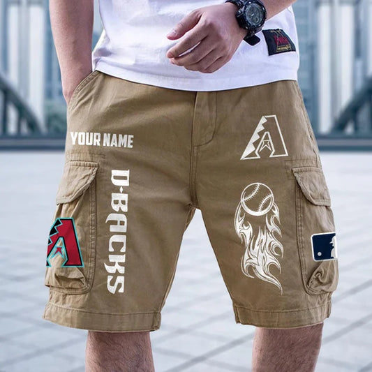[HOMERUN DEAL] NEW CUSTOMIZED MLB07 ADS ARIZONA DIAMONDBACKS MEN'S CARGO SHORTS