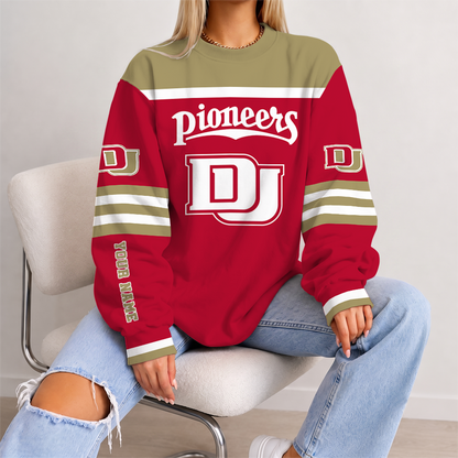 [PUCK DROP DEAL] NEW CUSTOMIZED NCAA MFF07 DEP DENVER PIONEERS UNISEX SWEATSHIRT